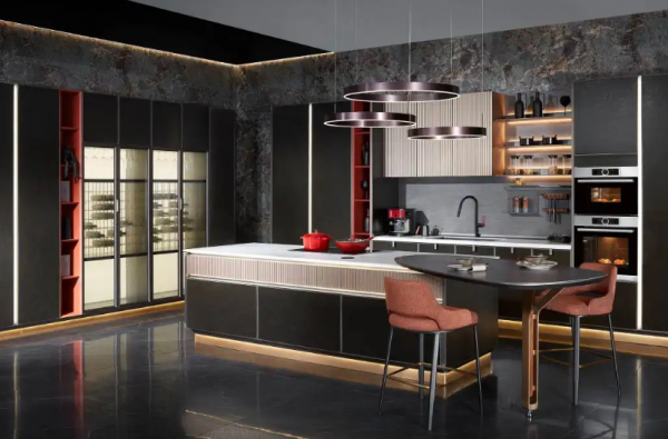 Dapur mewah dan elegan dengan desain kontemporer